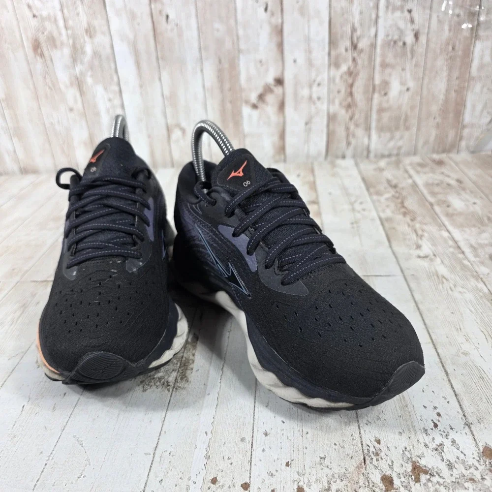 Mizuno Wave Sky 6 Womens Running Shoes Black Orange J1GD220222 Size 6.5